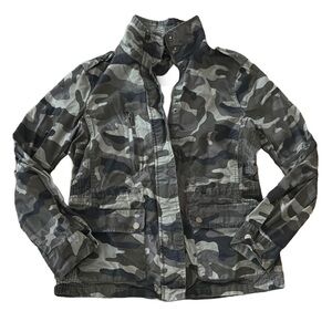 Love Tree Green Utility Jacket with High Collar